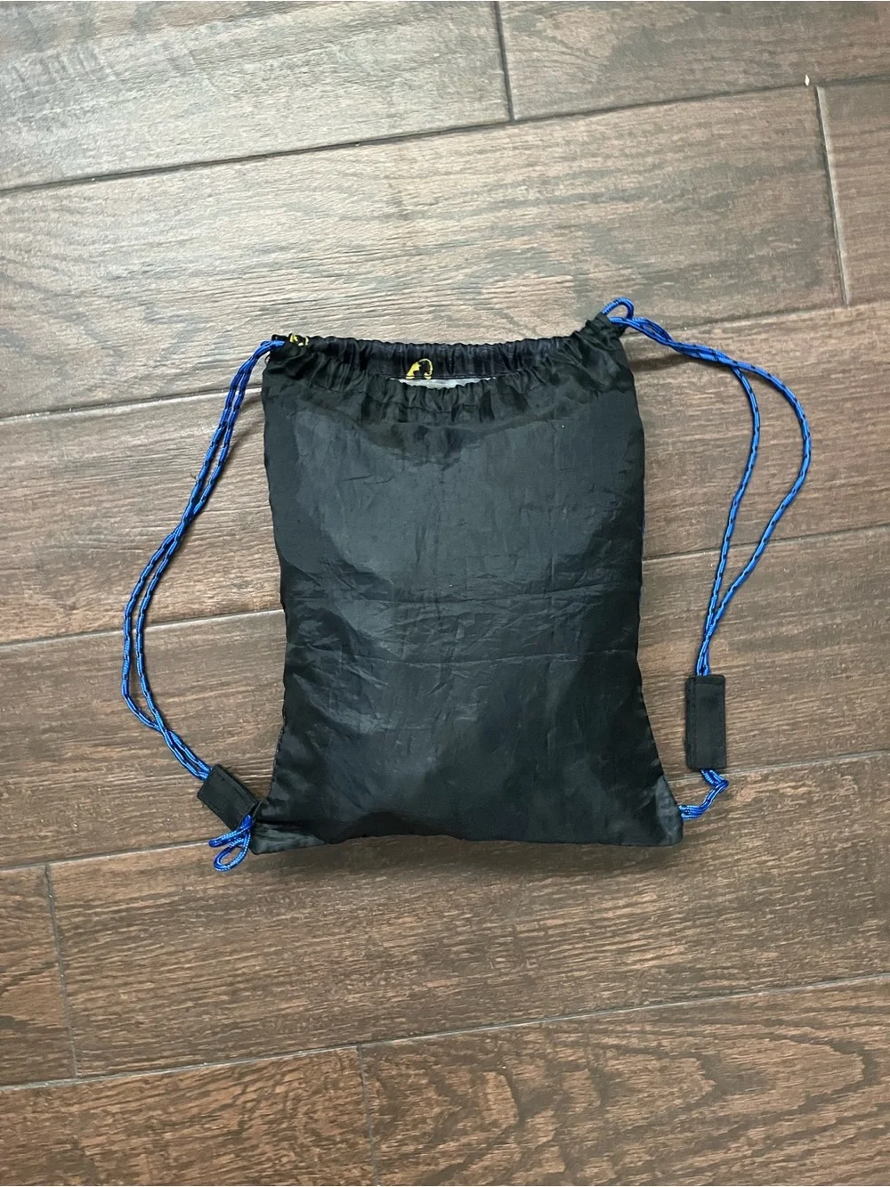 Batman Logo Drawstring Backpack in Blue and Black